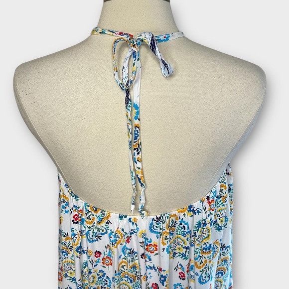 ❄️3/$18 NEW‼️CES FEMME Boho Colorful Print Mini Halter‎ Dress, Medium - Picture 5 of 8